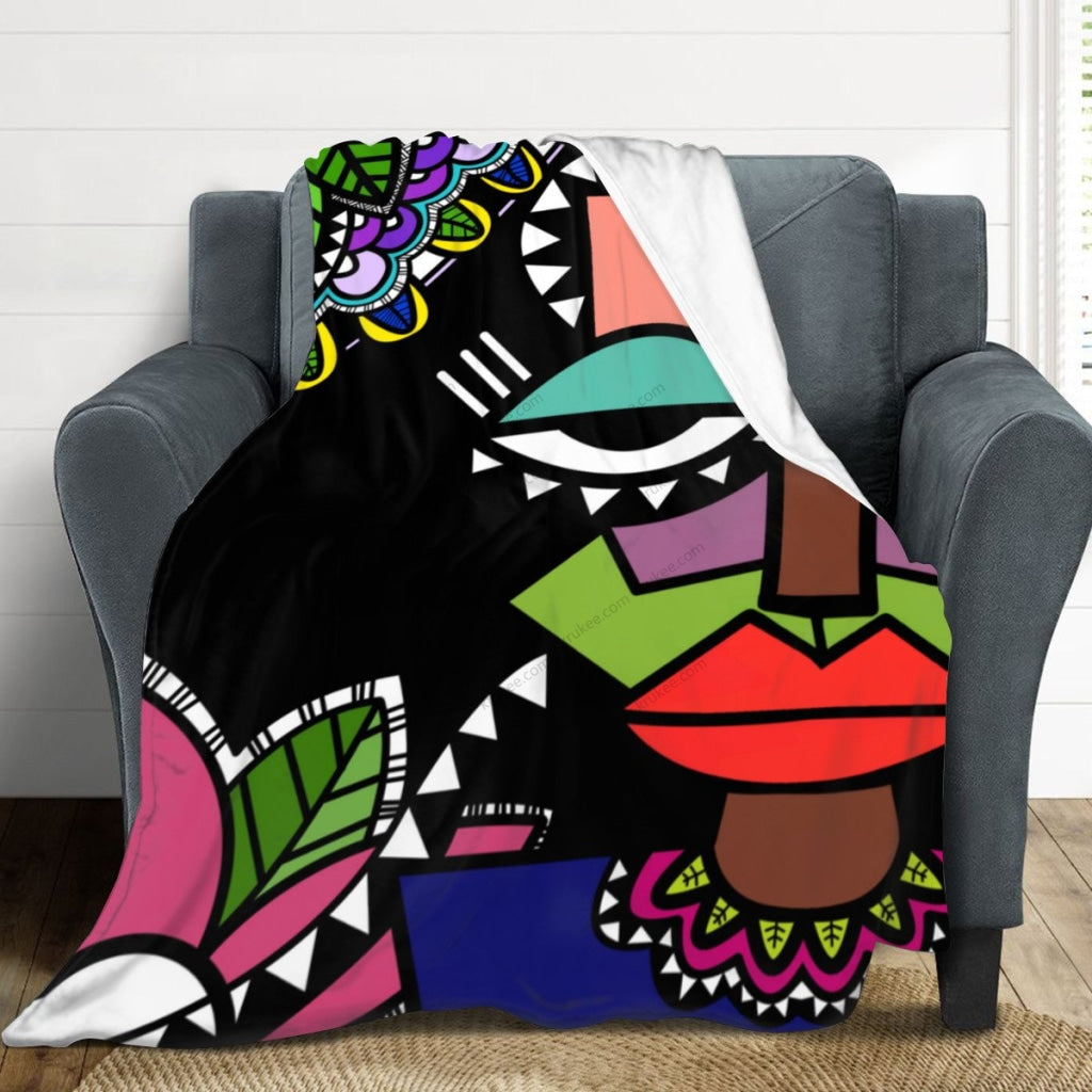African Artwork Apron - Art Fleece Blanket