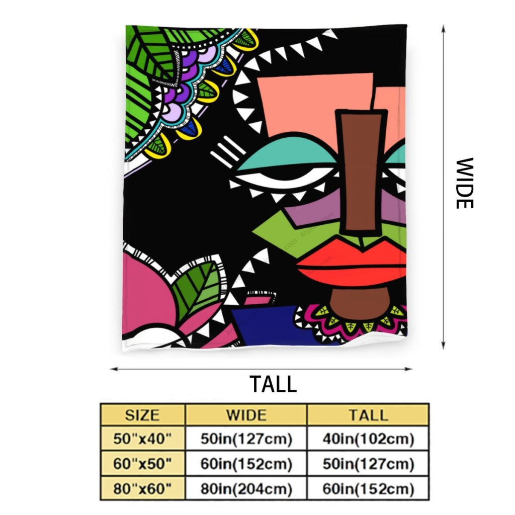 African Artwork Apron - Art Fleece Blanket