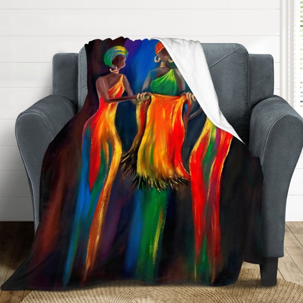 African Artwork Apron - Colorfulfleece Blanket