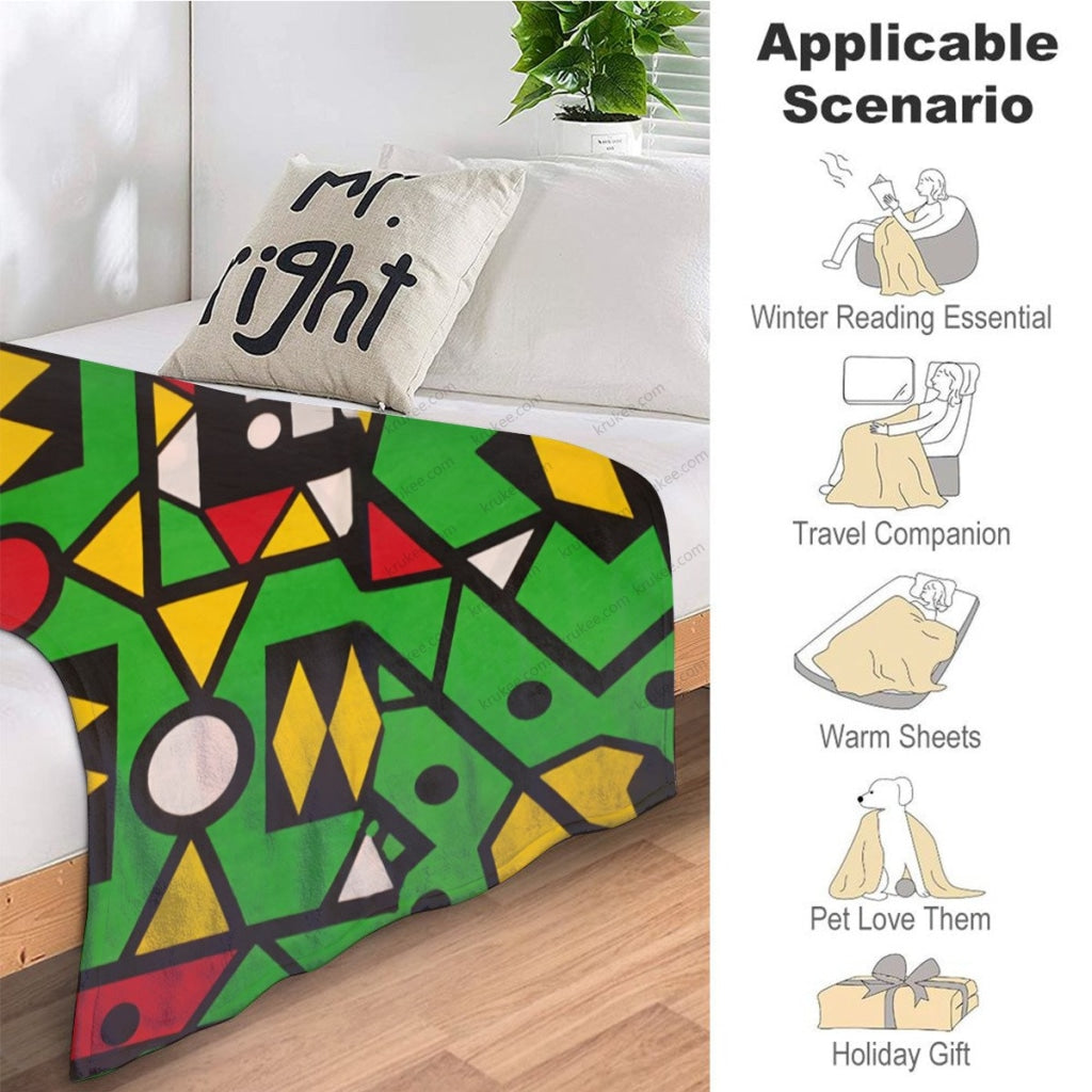 African Artwork Apron - Colorsfleece Blanket