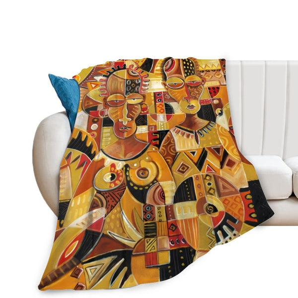 African Artwork Apron - Culture 12 Fleece Blanket White / 40X50 Inch