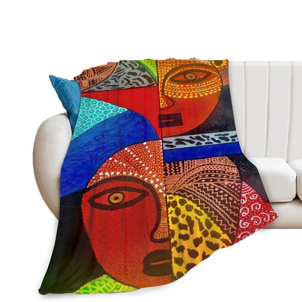 African Artwork Apron - Culture 3 Fleece Blanket White / 40X50 Inch