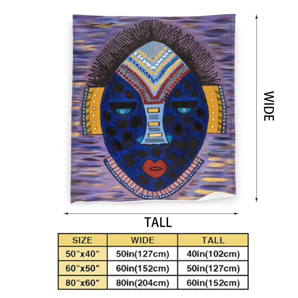 African Artwork Apron - Face Fleece Blanket