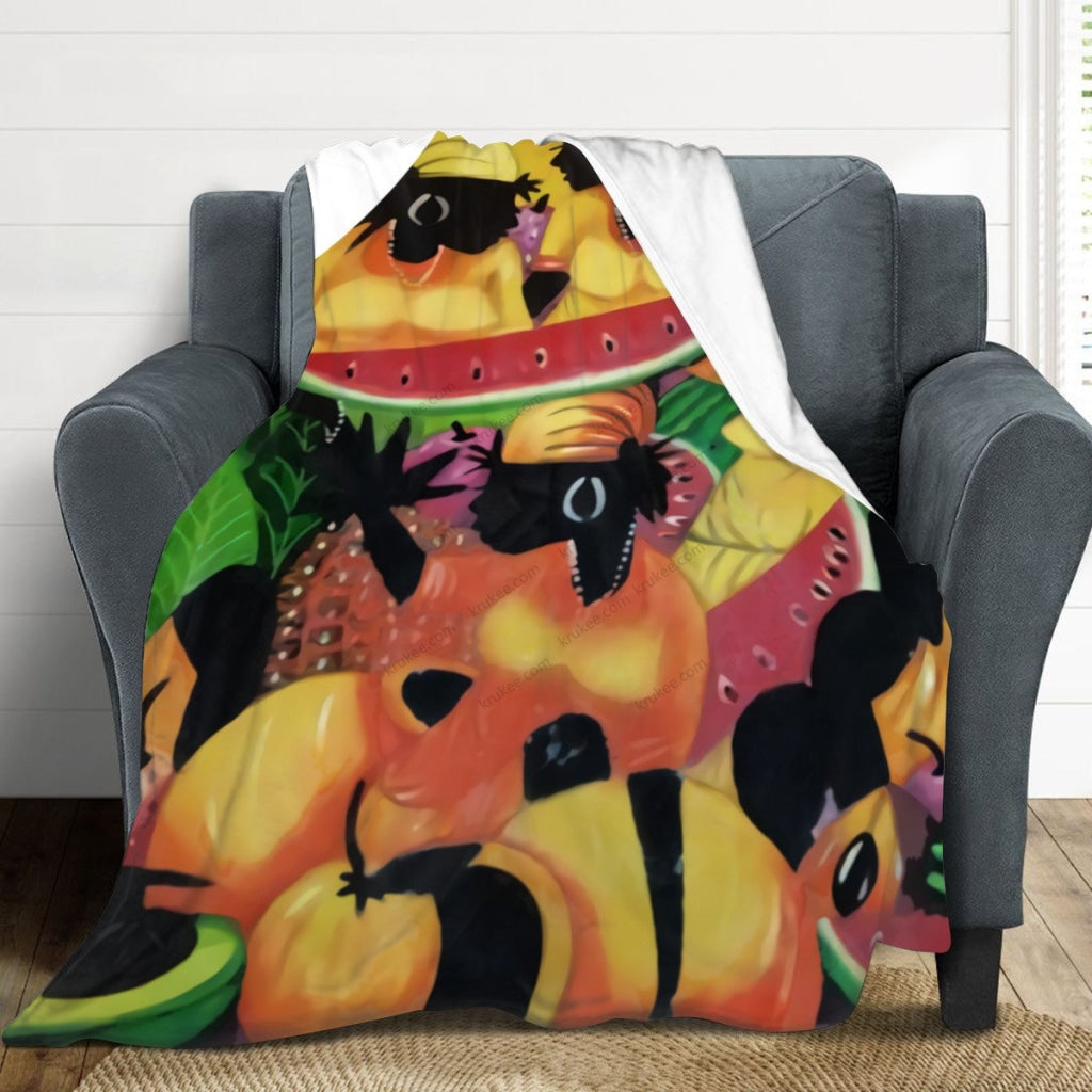 African Artwork Apron - Fruitsfleece Blanket