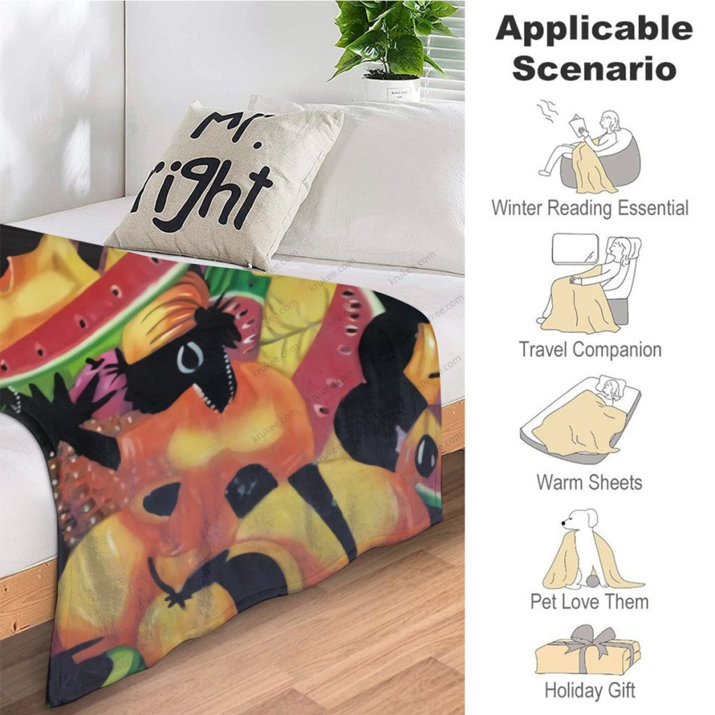 African Artwork Apron - Fruitsfleece Blanket