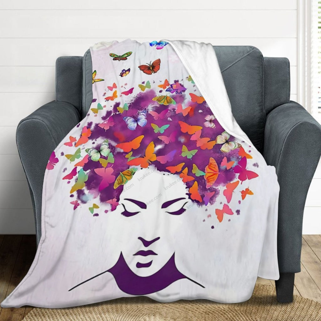African Artwork Apron - Girl 8Fleece Blanket