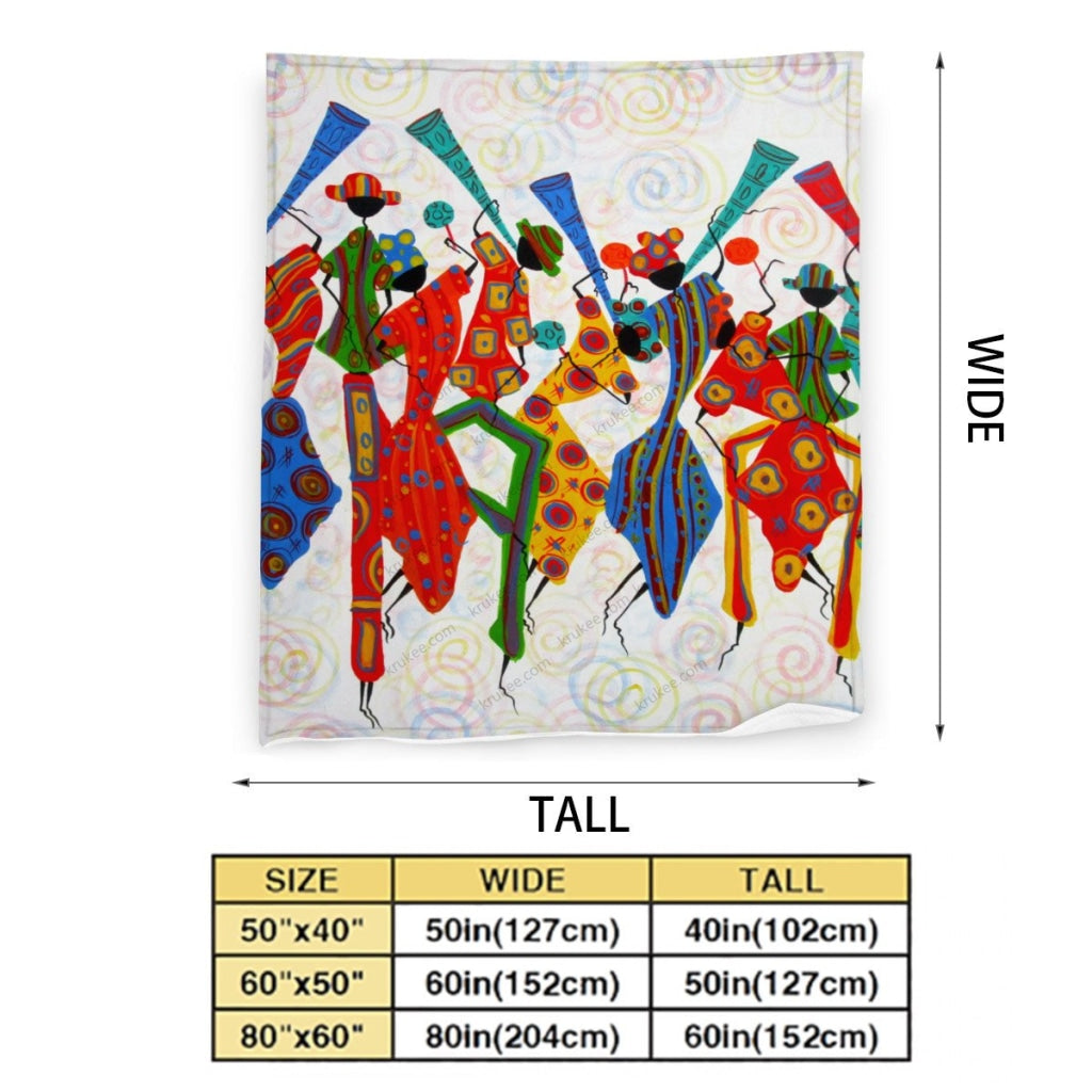 African Artwork Apron - Happiness Fleece Blanket