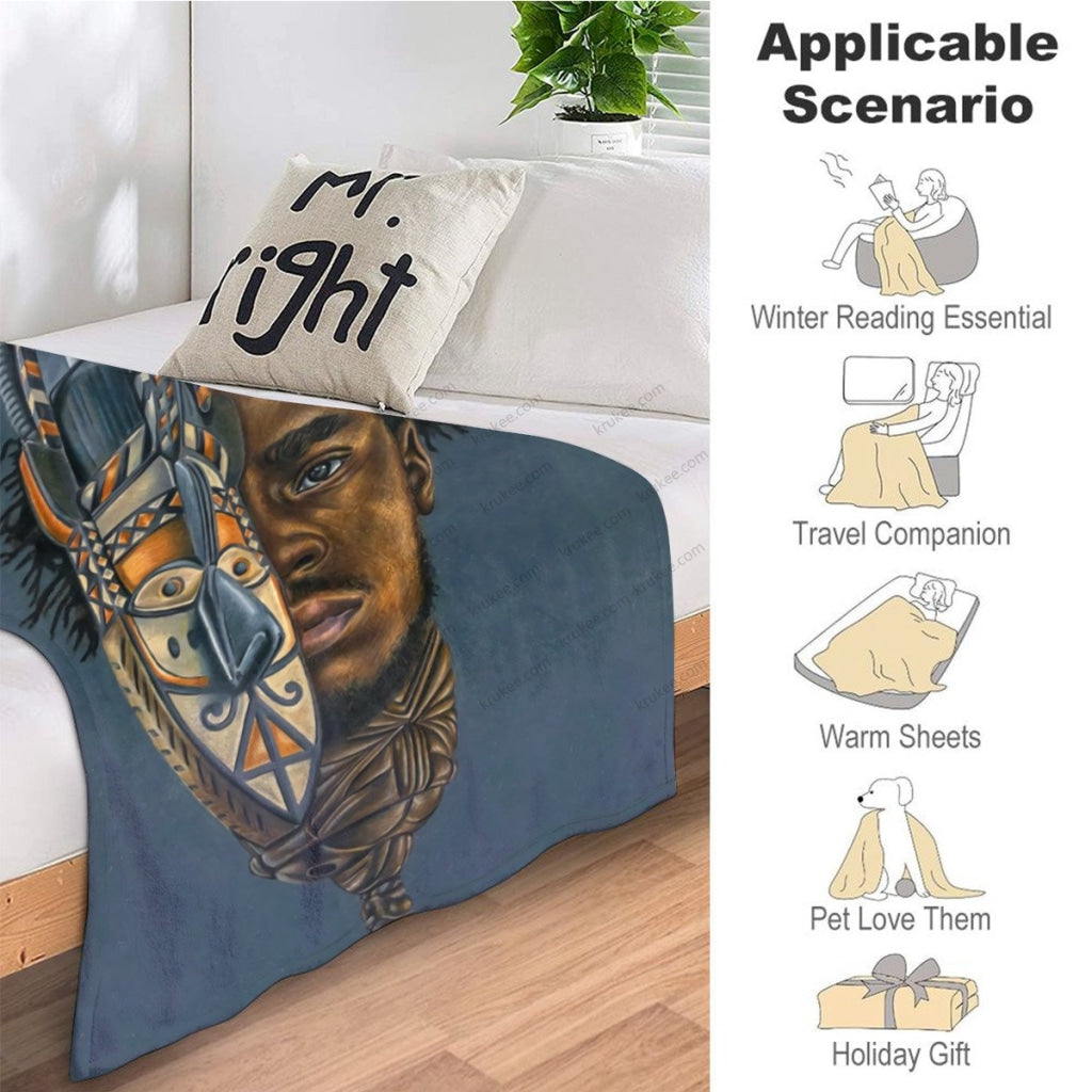 African Artwork Apron - Hefleece Blanket