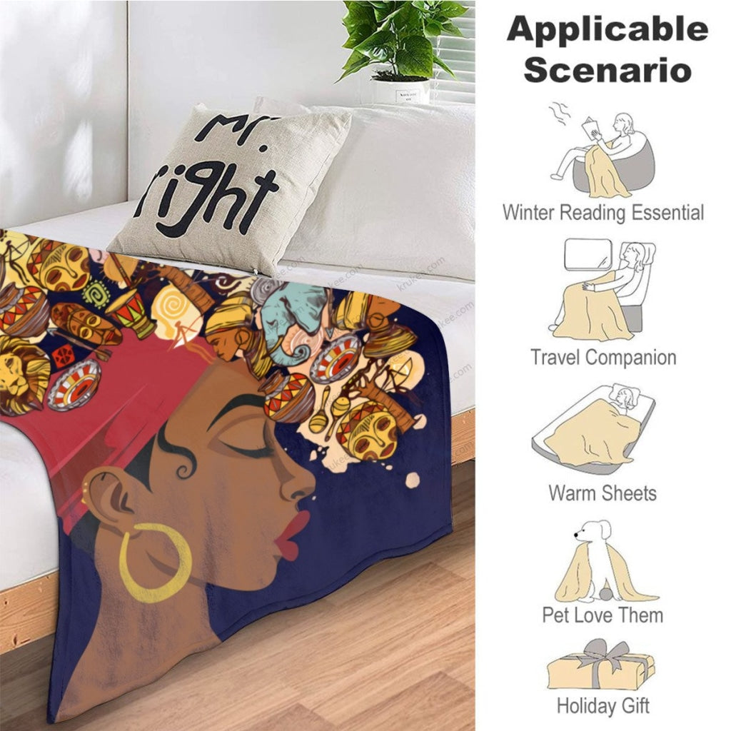 African Artwork Apron - Historyfleece Blanket