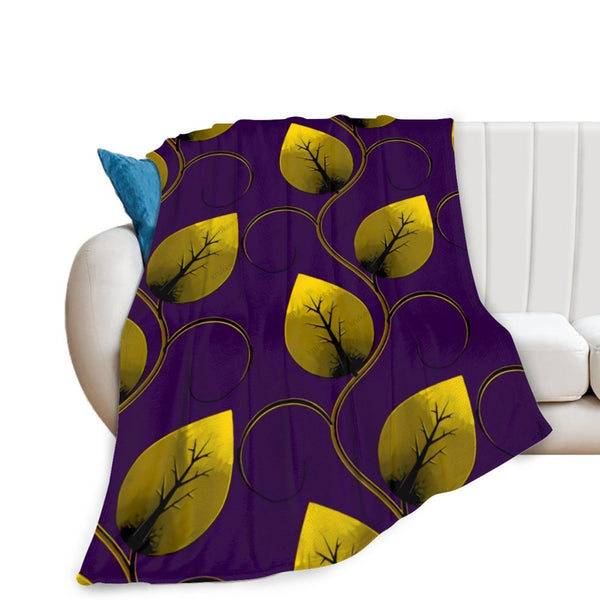 African Artwork Apron - Leaffleece Blanket White / 40X50 Inch