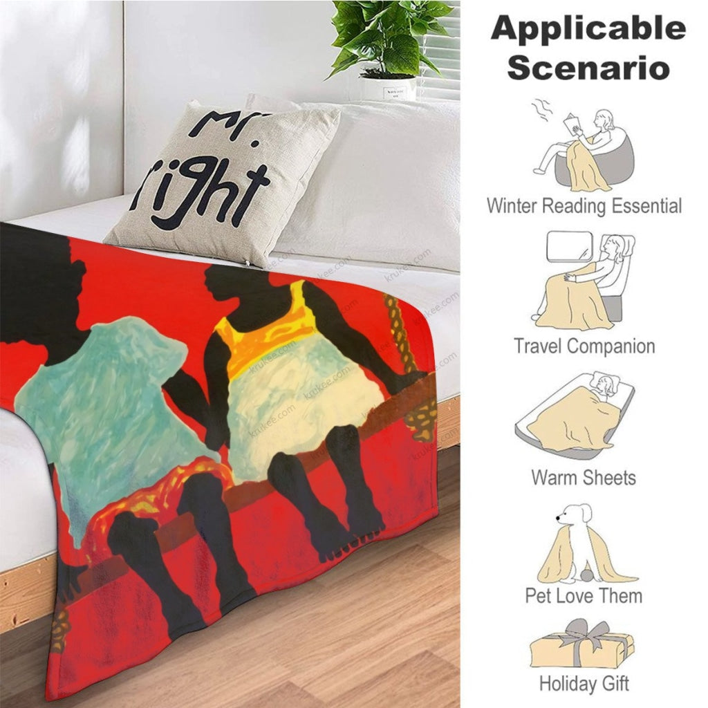 African Artwork Apron - Love 2Fleece Blanket