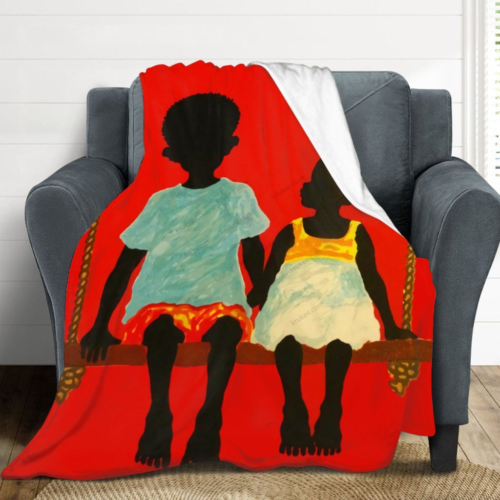 African Artwork Apron - Love 2Fleece Blanket