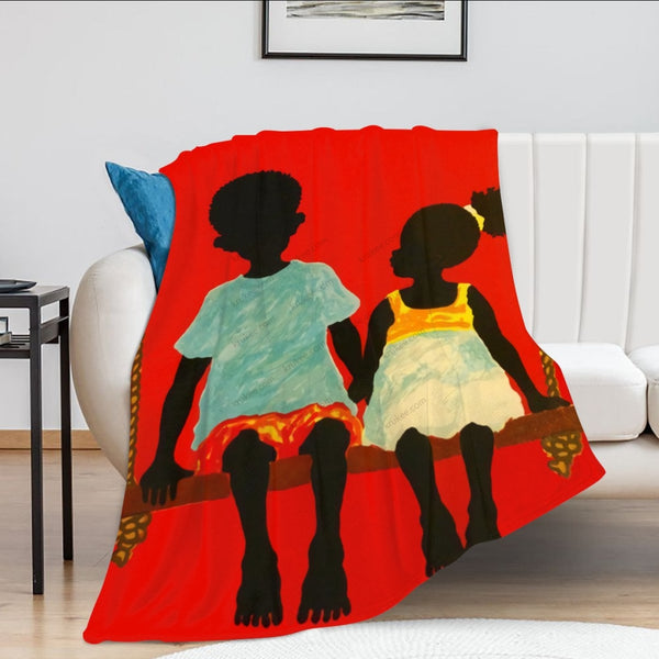 African Artwork Apron - Love 2Fleece Blanket