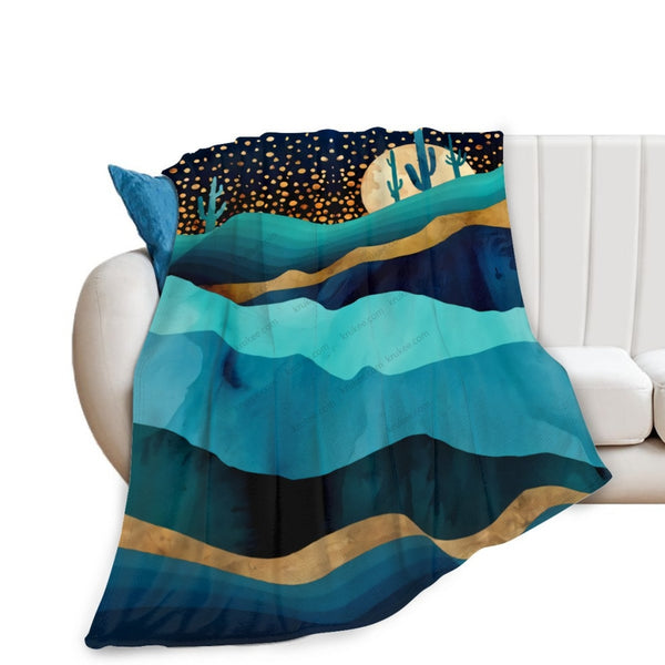 African Artwork Apron - Moonlightfleece Blanket White / 40X50 Inch