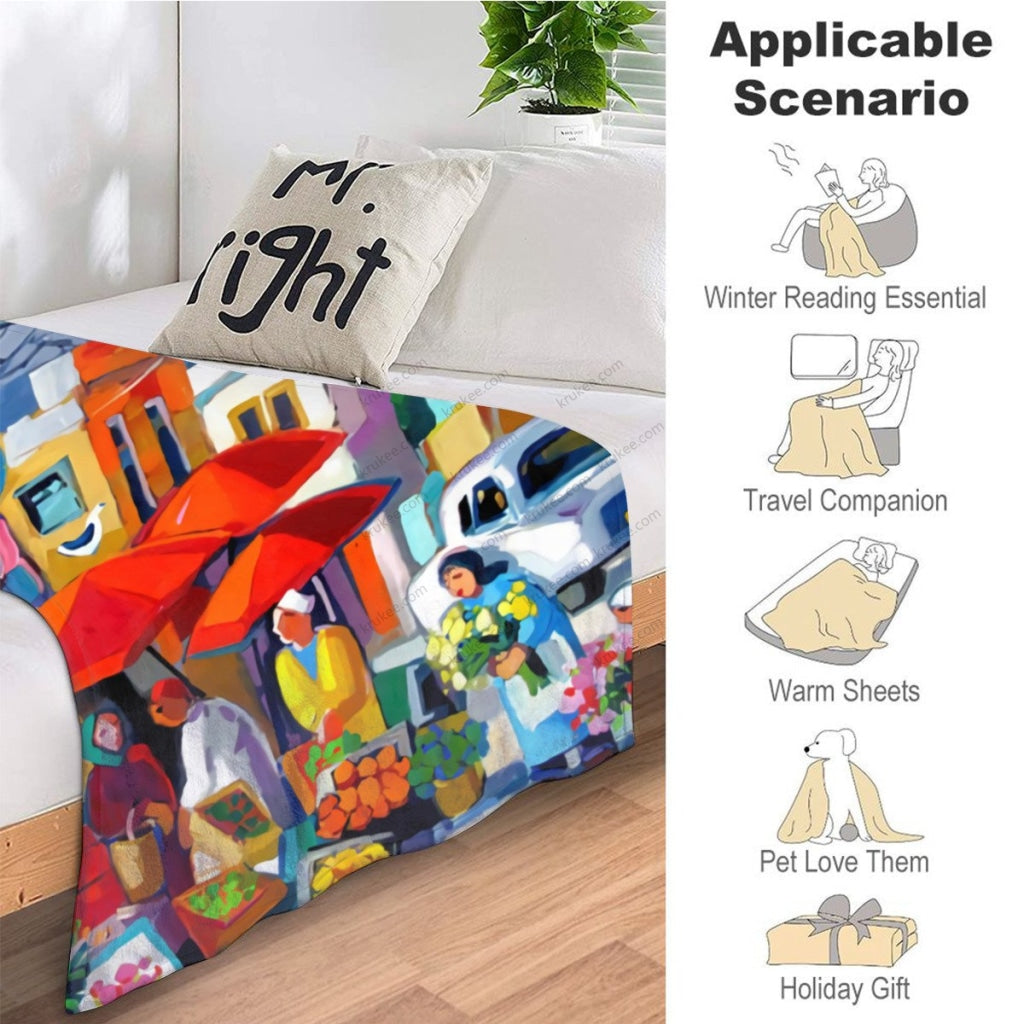 African Artwork Apron - The Marketfleece Blanket