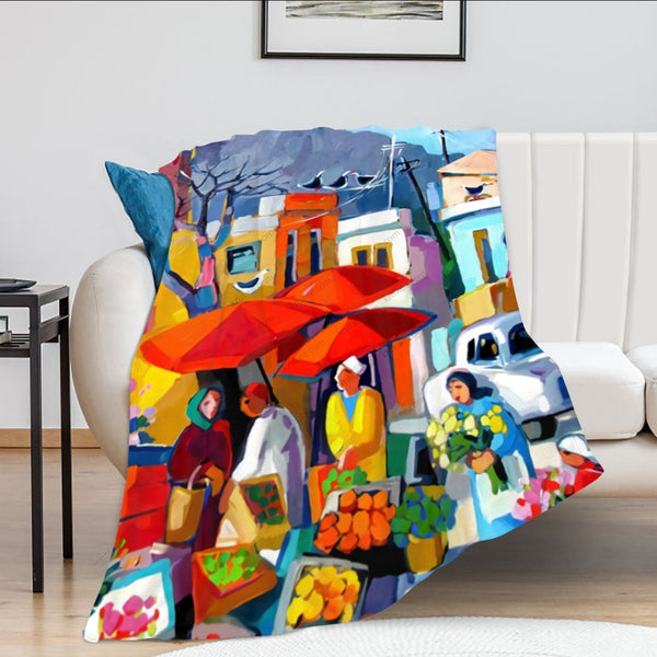 African Artwork Apron - The Marketfleece Blanket