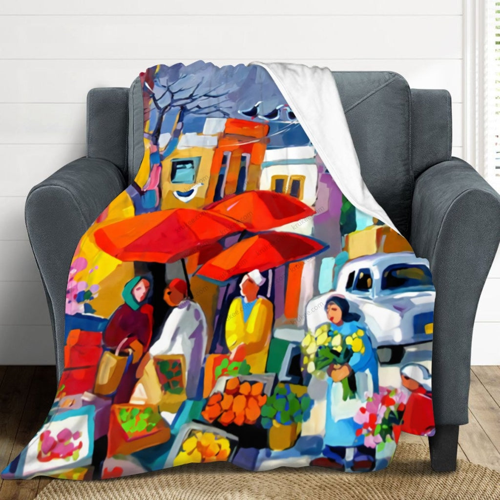 African Artwork Apron - The Marketfleece Blanket