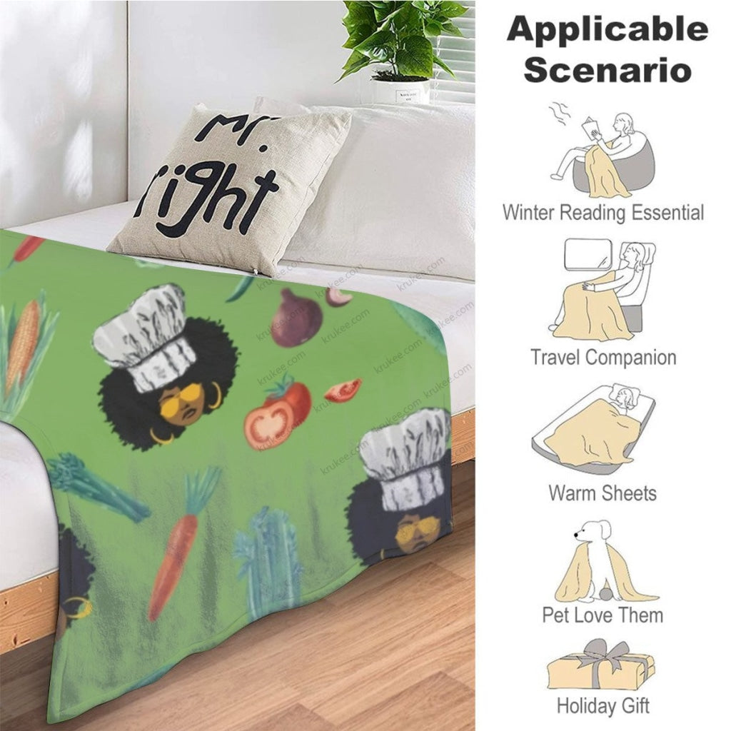 African Artwork Apron - Vegafleece Blanket