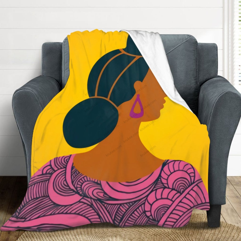 African Artwork Apron - Women 2 Fleece Blanket