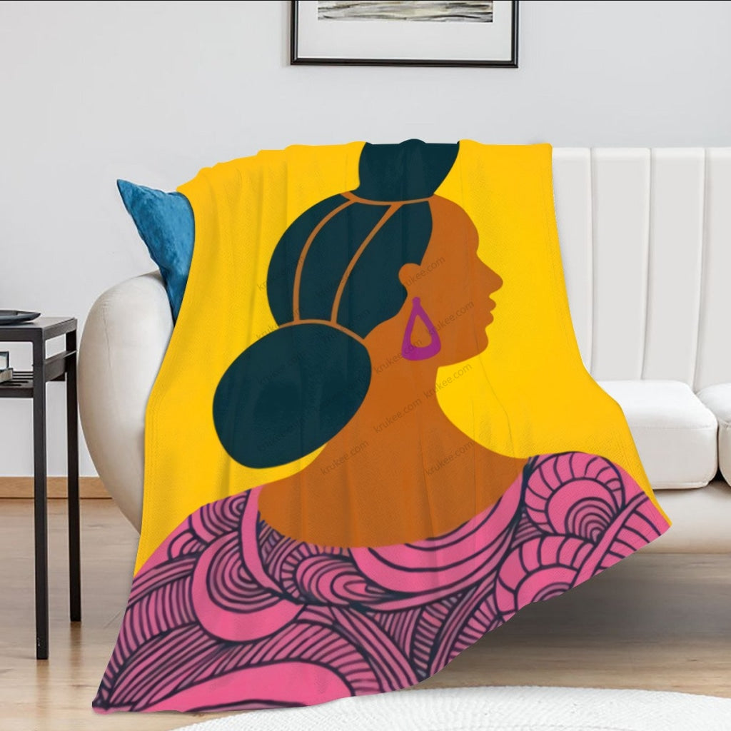 African Artwork Apron - Women 2 Fleece Blanket