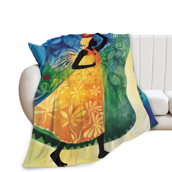 African Artwork Apron - Women 3 Fleece Blanket 40X50 Inch