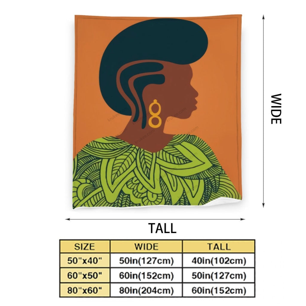 African Artwork Apron - Womenfleece Blanket