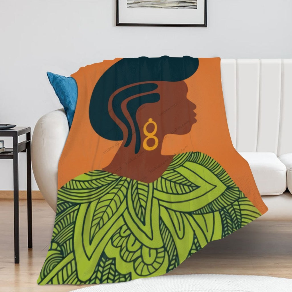 African Artwork Apron - Womenfleece Blanket