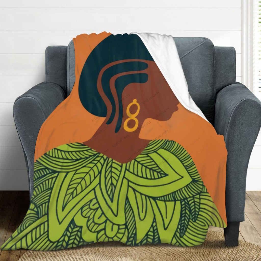 African Artwork Apron - Womenfleece Blanket