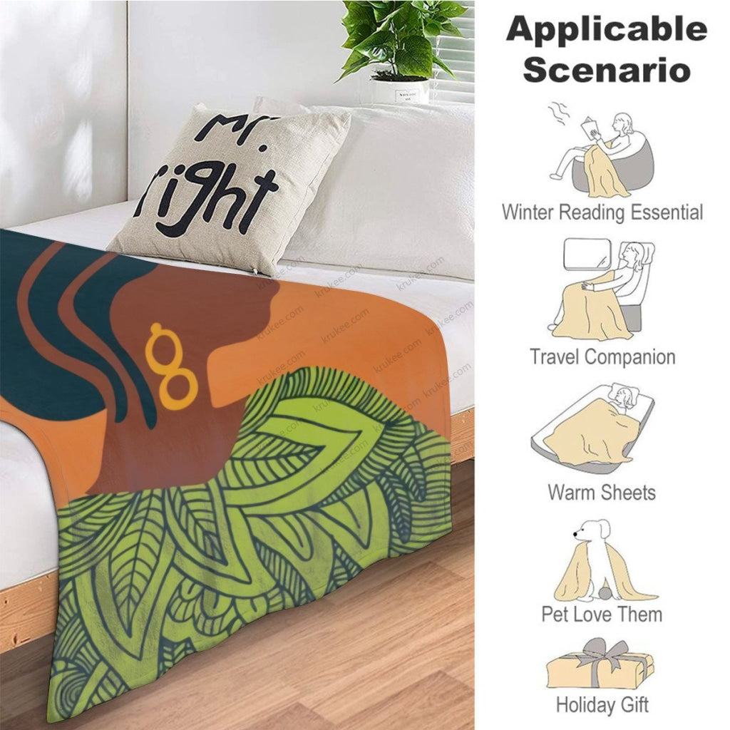 African Artwork Apron - Womenfleece Blanket