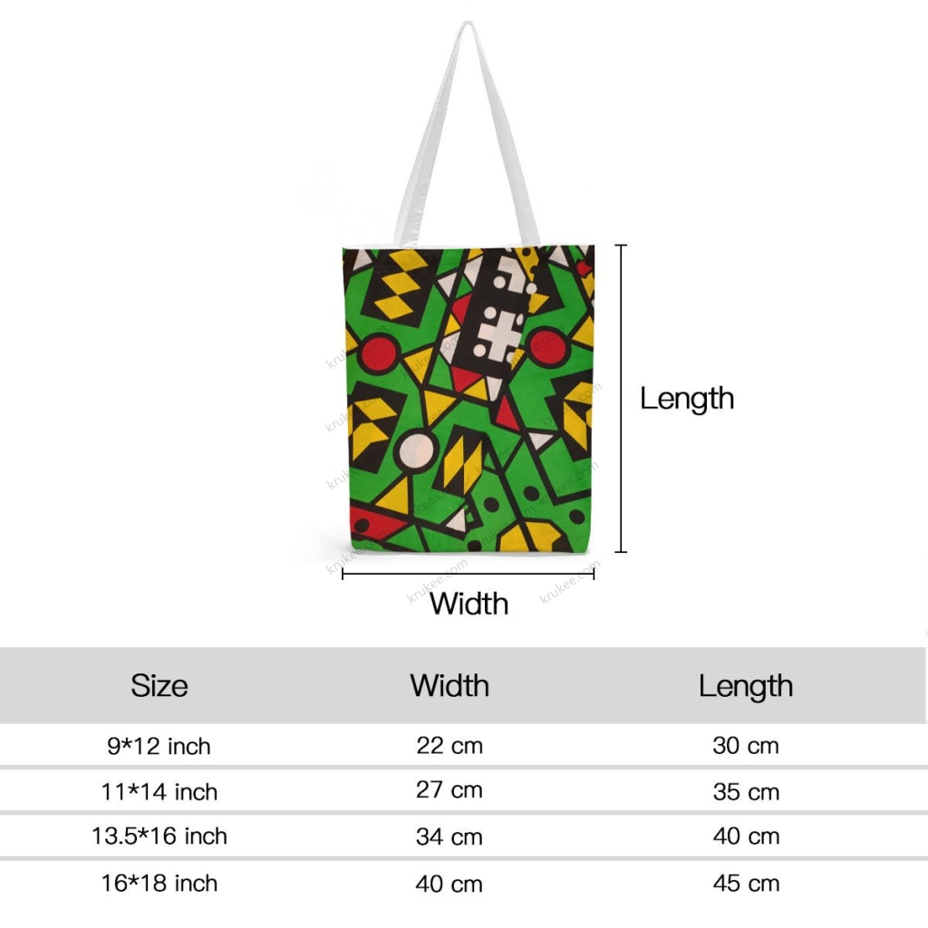 African Artwork Apron - Colors Natural Linen Tote Bag