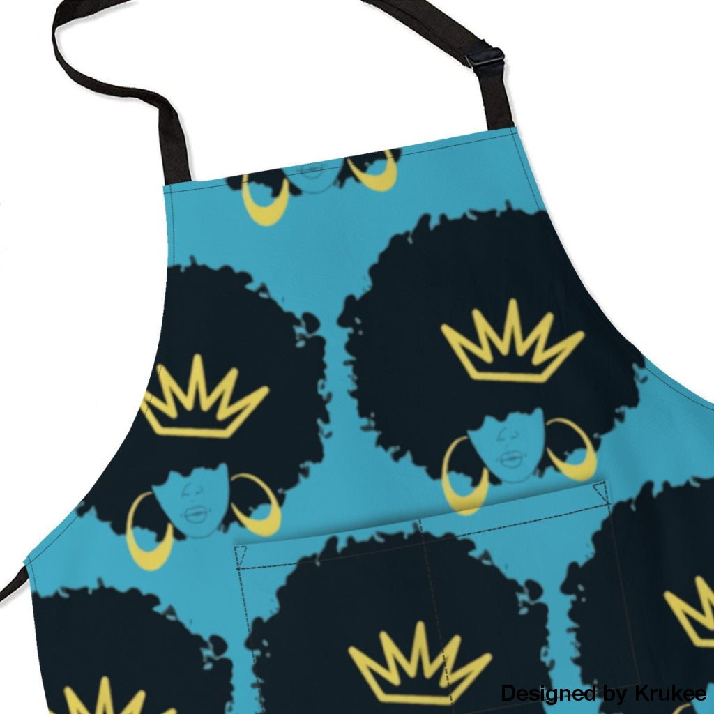 African Culture Art Apron - Afro Queen Aprons