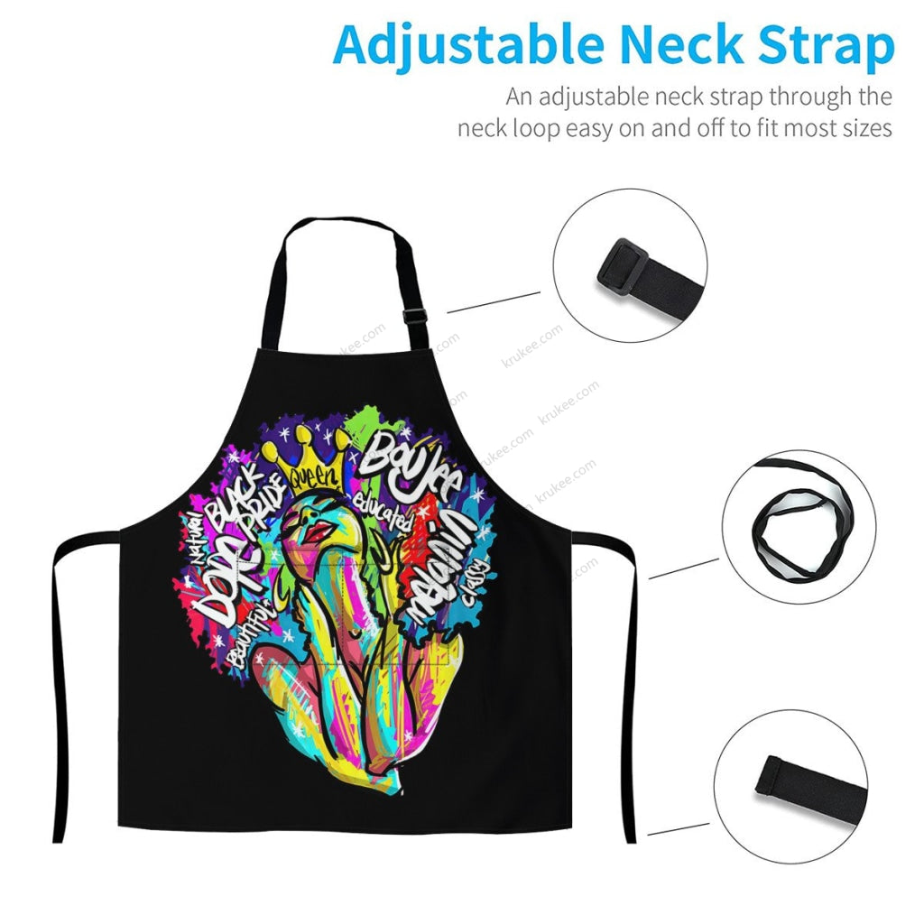 African Culture Art Apron - Black Pride