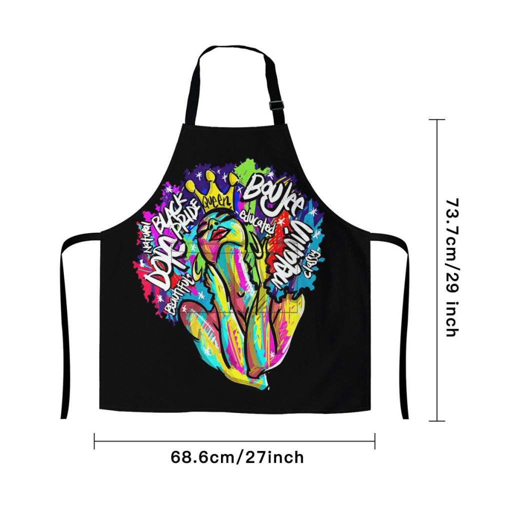 African Culture Art Apron - Black Pride