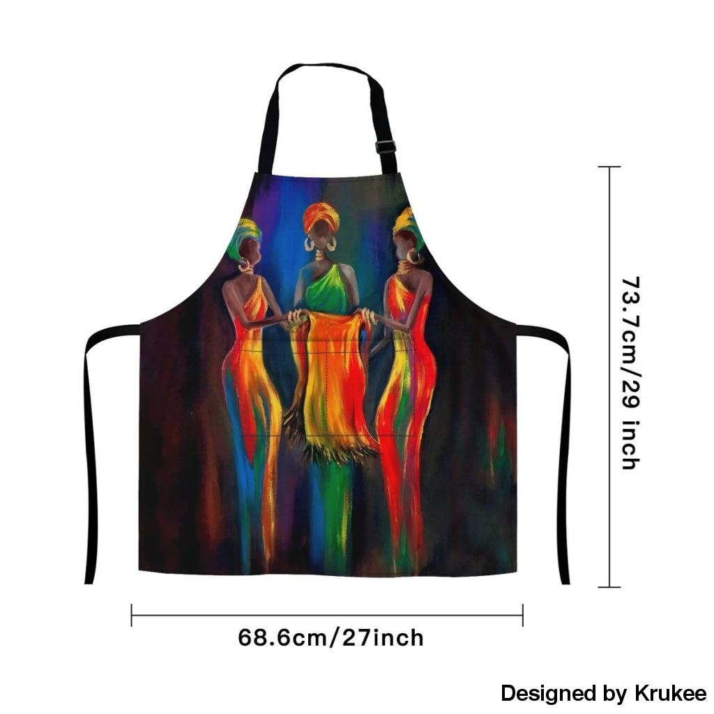 African Culture Art Apron - Colorful Aprons