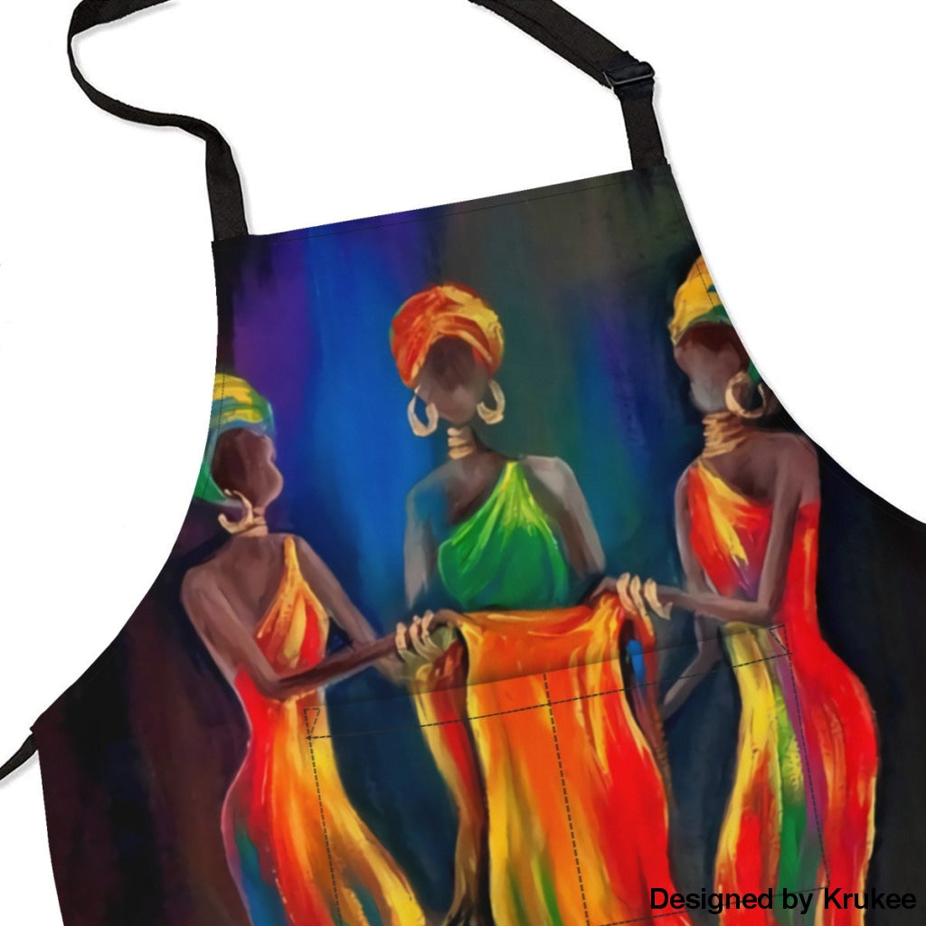African Culture Art Apron - Colorful Aprons