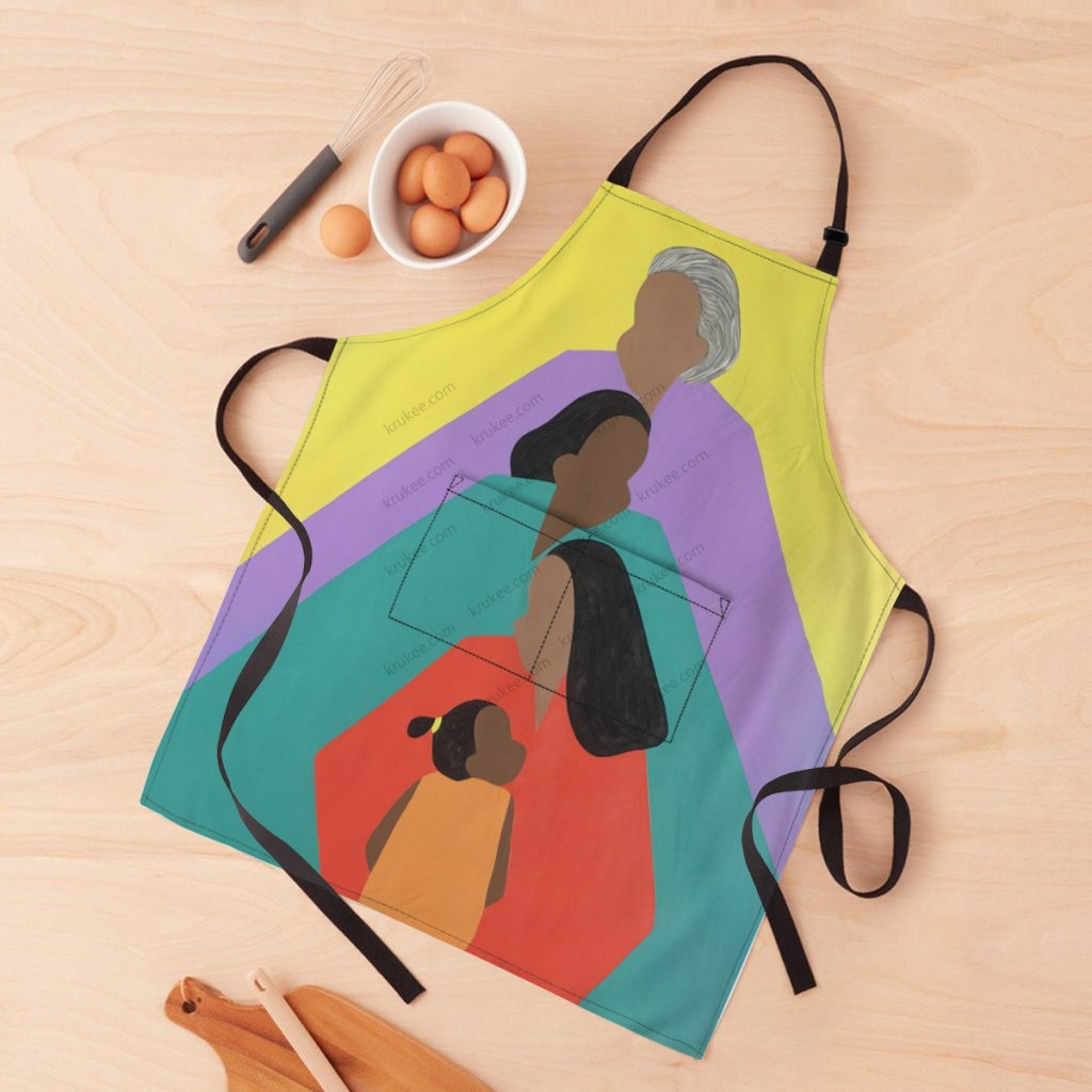 African Culture Art Print Apron White / One Size