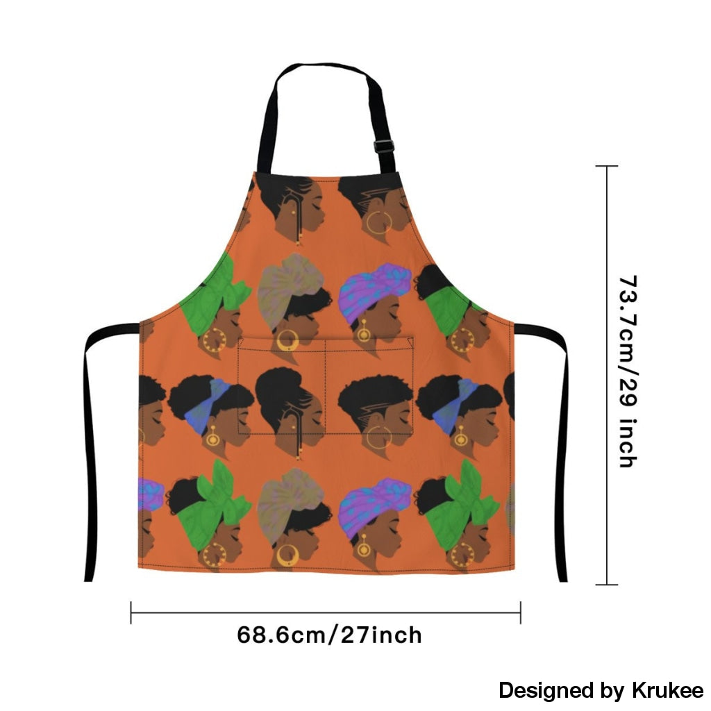 African Culture Art Apron - Girls Aprons