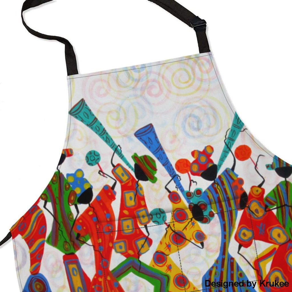 African Culture Art Apron - Happiness Aprons