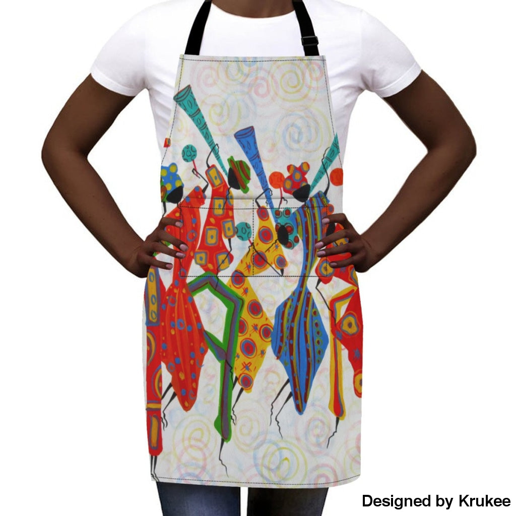 African Culture Art Apron - Happiness Aprons