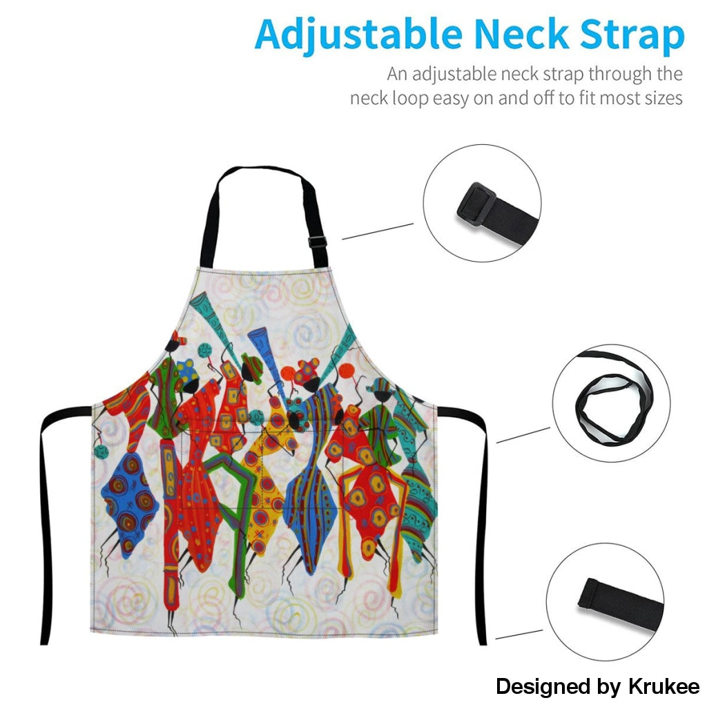 African Culture Art Apron - Happiness Aprons