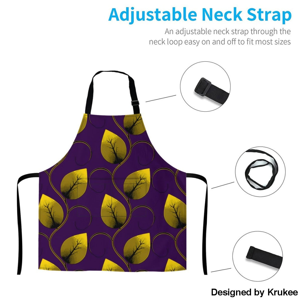 African Culture Art Apron - Leaf Aprons