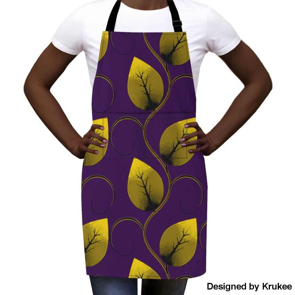 African Culture Art Apron - Leaf Aprons