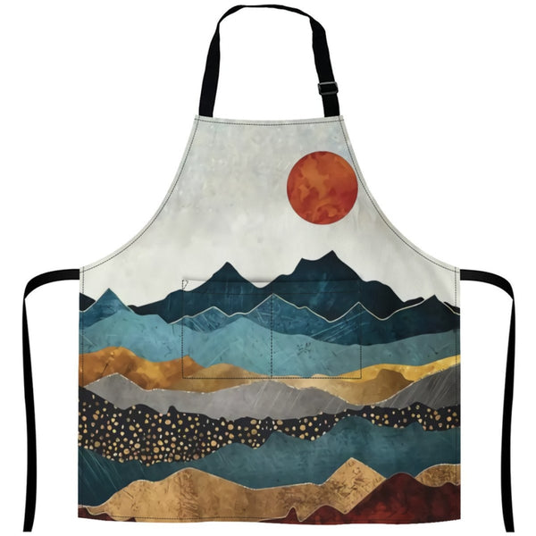 African Culture Art Apron - Sun 27Inch X 29Inch Aprons
