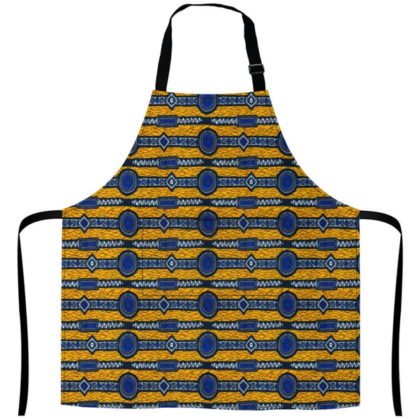 African Culture Art Apron White / One Size