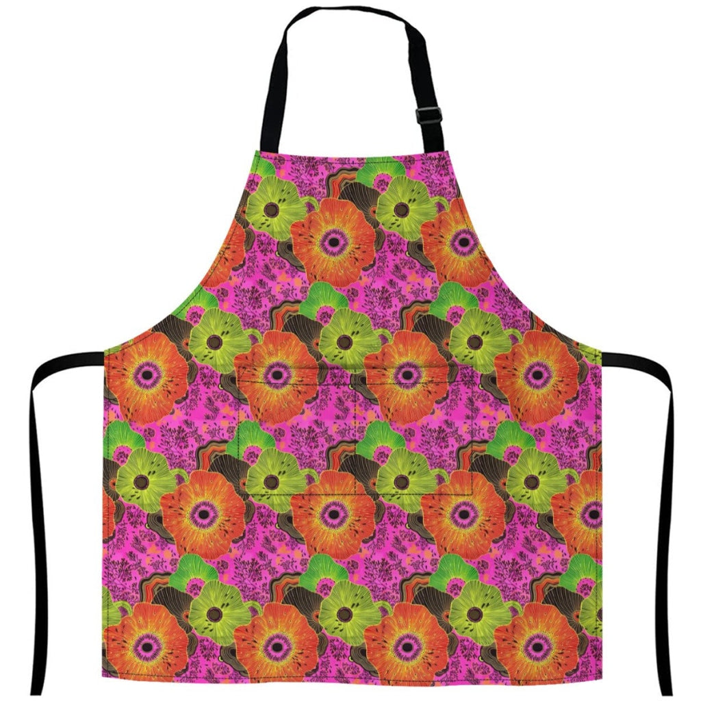 African Culture Art Apron White / One Size