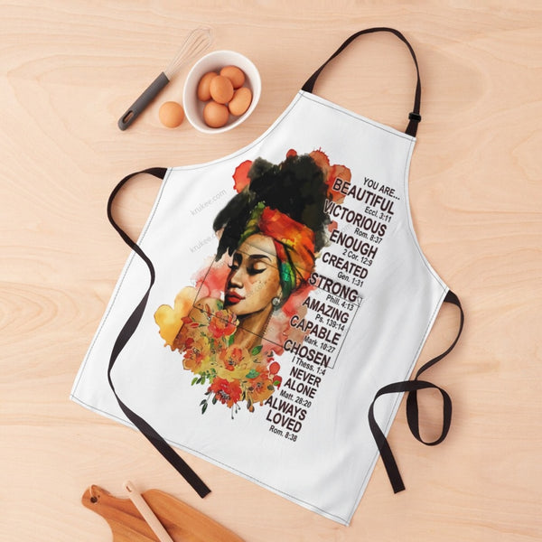 African Culture Art Print Apron White / One Size