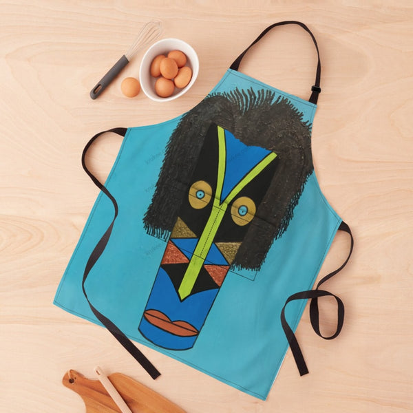 African Culture Art Print Apron White / One Size