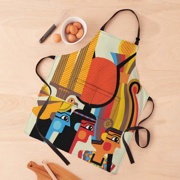 African Culture Art Print Apron White / One Size