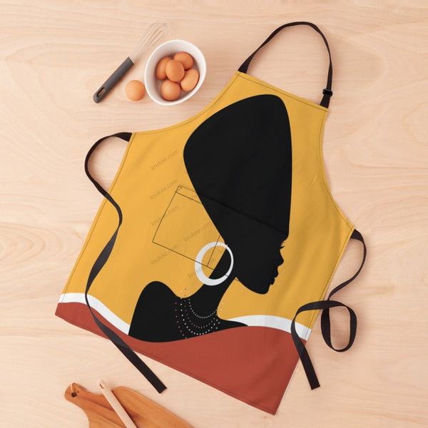 African Culture Art Print Apron White / One Size