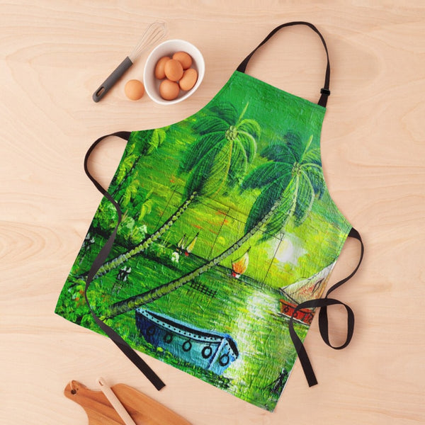 African Culture Art Print Apron White / One Size